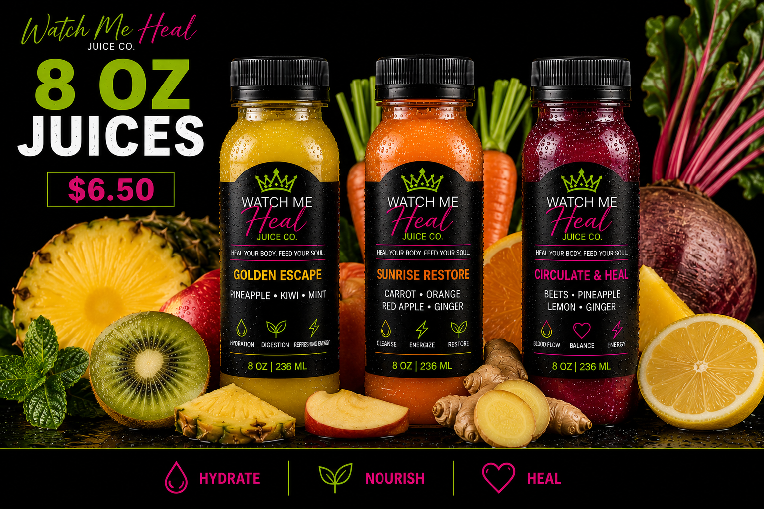 🌈 Signature 8 oz Juices